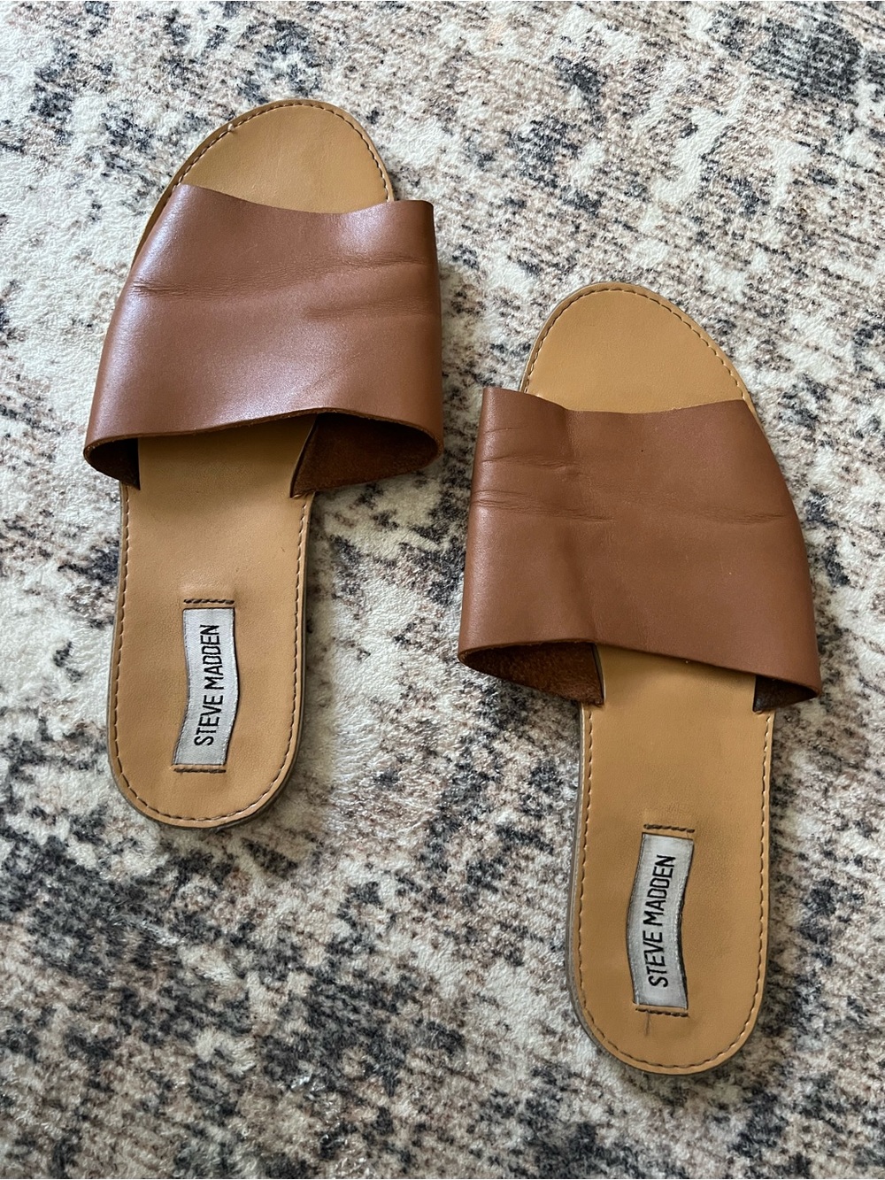 Steve Madden Brown Leather Grace Sandal